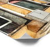 Poster Tramway à Lisbonne Portugal Carte postale (Coin)