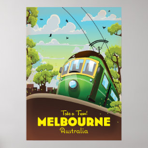 Poster Tramway de Melbourne Australie