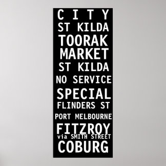 POSTER TRAMWAY MELBOURNE VINTAGE