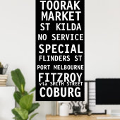 POSTER TRAMWAY MELBOURNE VINTAGE (Bureau à domicile)