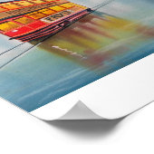 POSTER TRAMWAY ROMANTIQUE DE COUPLE ROMANTIQUE JOUR DE PL (Coin)