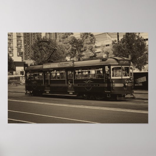 Poster tramway vintage de Melbourne (Devant)