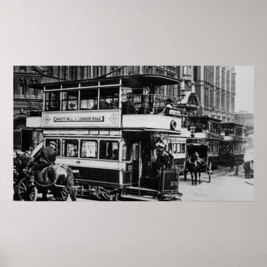 Poster Tramways à Manchester, vers 1900 (Devant)