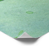 Poster Tranche de Citron Vert Peinte à la Main à l'Aquare (Coin)