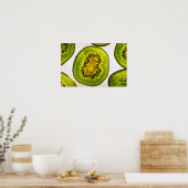 Poster tranche de fruits de Kiwi (Cuisine)