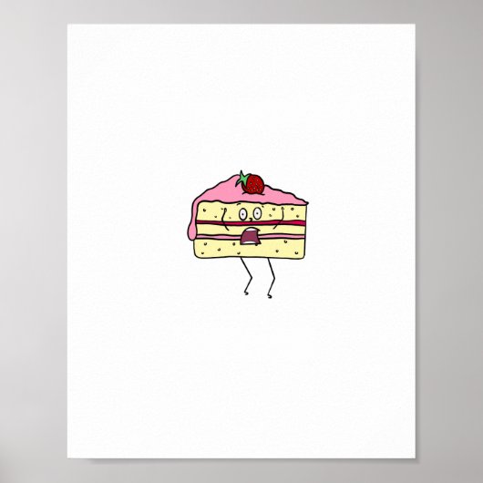 Poster Tranche de gâteau, thème gâteau (Devant)