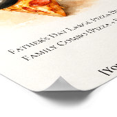 Poster Tranche de pizza à l'aquarelle Meilleure tranche F (Coin)