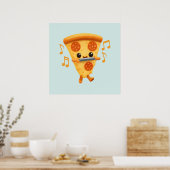 Poster Tranche Jouant de l'Harmonica Mignon (Cuisine)
