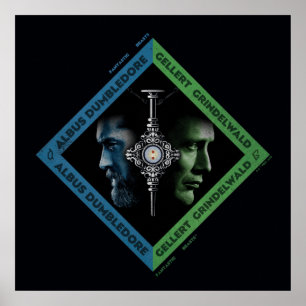 Poster Tranche sanguine Dumbledore & Grindlewald Graphiqu