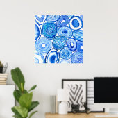 Poster Tranches d'agneau bleu (Bureau à domicile)