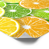 Poster Tranches de fruits citriques pop art 3 (Coin)