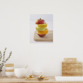 Poster Tranches de fruits empilées (Cuisine)