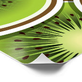 Poster Tranches de fruits funky kiwi (Coin)