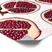 Poster Tranches de grenade sur blanc (Coin)