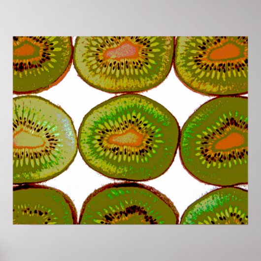 Poster Tranches de kiwi (Devant)