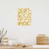 Poster tranches de pommes rétroéclairées et disposées en (Cuisine)