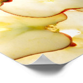 Poster tranches de pommes rétroéclairées et disposées en (Coin)