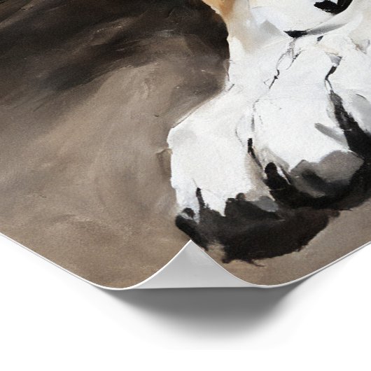 Poster Tranquil Guardian : Portrait paisible du loup (Coin)