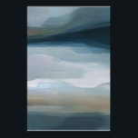 Poster Tranquil Horizon Abstract Landscape<br><div class="desc">This artwork blends sweeping bands of teal, deep blue, muted green, and warm sand tones to create a peaceful, atmospheric landscape. Soft transitions and textured brushwork give the piece a soothing, meditative quality, making it ideal for anyone who loves modern abstract art with a natural, coastal feel. The layered colors...</div>