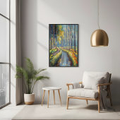 Poster Tranquil River Path Impressionniste Paysage Art