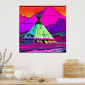 Poster TRANQUIL TEPEE - calme hush encore. Texte modifiab (Cuisine)