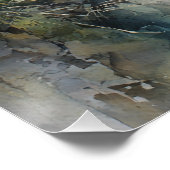 Poster Tranquil Waterfall Tiger Misty Cliff Art (Coin)