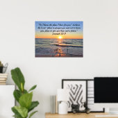 POSTER TRANQUILLE ET CALME JEREMIAH 29:11 SLEVER (Bureau à domicile)