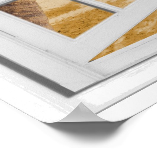 Poster Tranquille Plage Ocean Fake Vue (Coin)