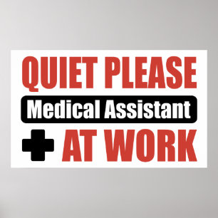 Poster Tranquille S'Il Vous Plaît Assistant Médicale Au T