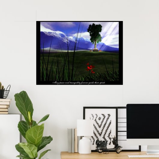 Poster Tranquillité 2 (Bureau à domicile)