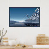 Poster Tranquillité Bleu I (Cuisine)