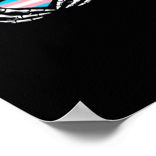 Poster Trans Pride Skeleton Halloween Transgenre Goth He (Coin)