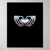 Poster Trans Pride Skeleton Halloween Transgenre Goth He (Devant)