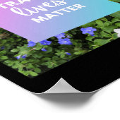 Poster Trans vit la typographie florale (Coin)