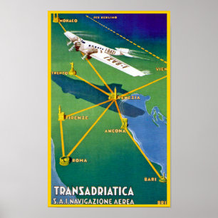 Poster Transadriatica Navigazione Aerea