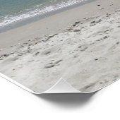 Poster Transat et parasol sur la plage (Coin)