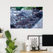 Poster Transats Et Abris De Plage (Bureau à domicile)
