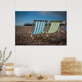 Poster Transats Face À La Mer (Cuisine)