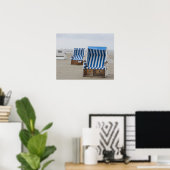 Poster transats vides sur la plage (Bureau à domicile)