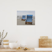 Poster transats vides sur la plage (Cuisine)