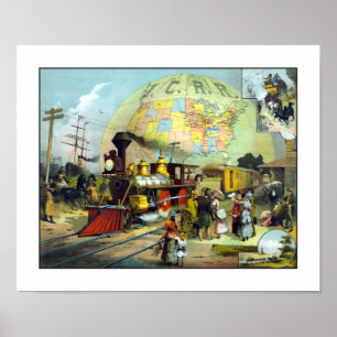 Poster Transcontinental Railroad