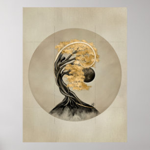 Poster Transformation éternelle - Bonsai Butterfly Spirit