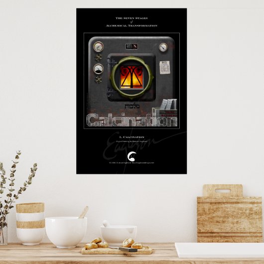Poster Transformations alchimiques 1 : Calcination (Cuisine)