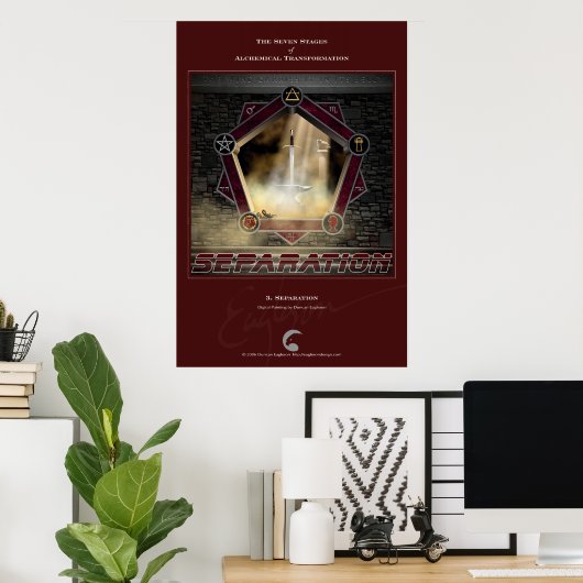 Poster Transformations alchimiques 3 : Séparation (Bureau à domicile)