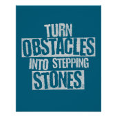 Poster Transformer les obstacles en pierres de pas (Devant)