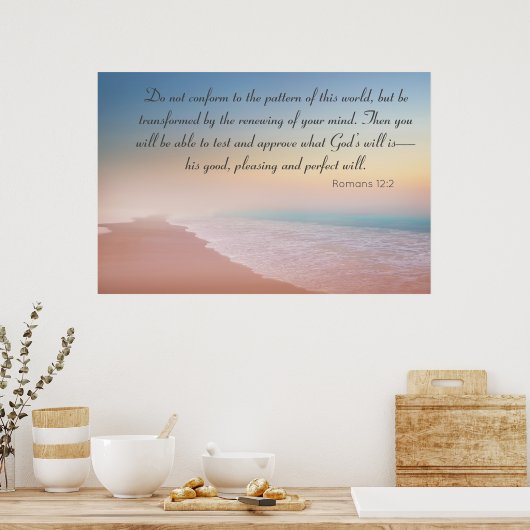 Poster Transformer Romans 12 Plage Scène (Cuisine)