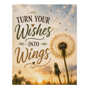 Poster Transformez Vos Souhaits En Ailes Inspiration Piss