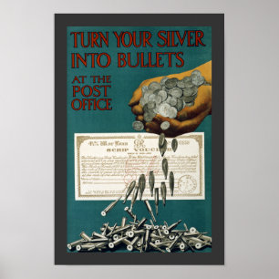 Poster Transformez votre argent en puces (bordure)