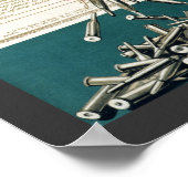 Poster Transformez votre argent en puces (bordure) (Coin)