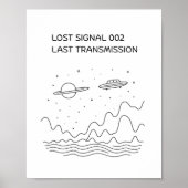 Poster Transmission d'espace perdu rétro-futuriste (Devant)